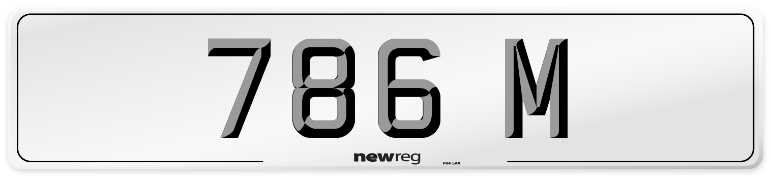 786 M Number Plate from New Reg